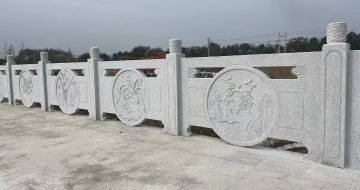 攀枝花芝麻白河道栏杆 石材栏杆