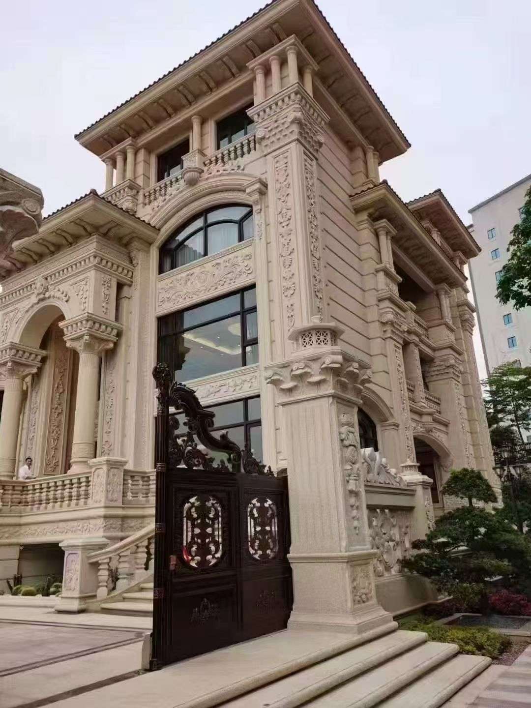 攀枝花黄金麻别墅外墙异形定制